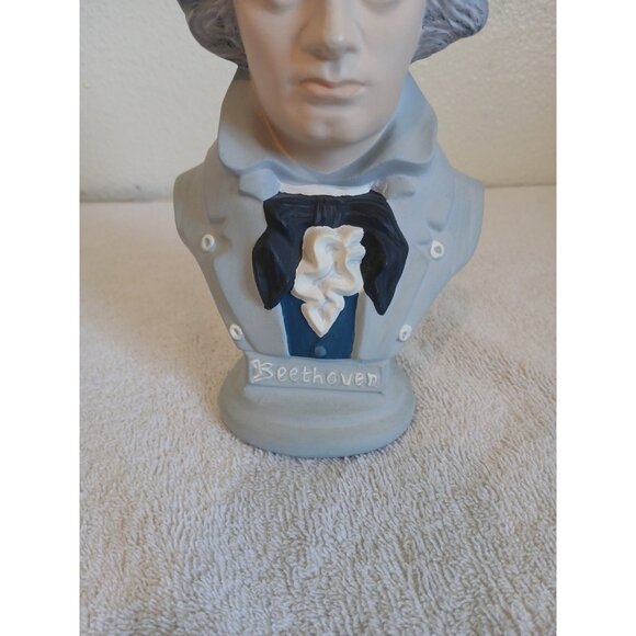Vintage Beethoven Bust Statue Ceramic Composer Figurine Arnels Classical Decor - Picture 4 of 8